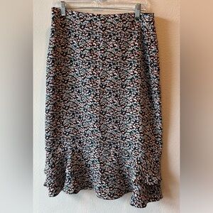 Ann Taylor Multicolor Ruffle Midi skirt